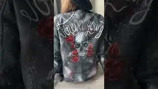 How I Paint Leather Jacket!!! #diy #painting #tutorial