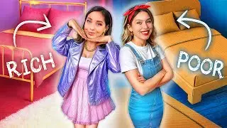 We Build a Bunk Bed! Rich vs Broke Secret Room!