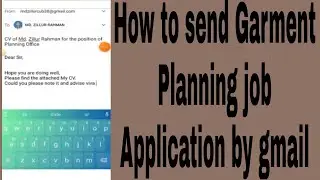 Send Garment Planning job Application by gmail