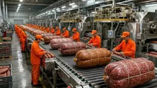 Inside a Modern Sausage Processing Plant: From Farm to Finished Sausages (The Whole Process)