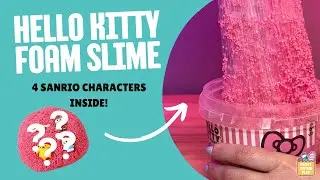 Hello Kitty Slime Foam Fun! Unboxing 4 Sanrio Characters | Five Below Haul And Playtime With Asmr.