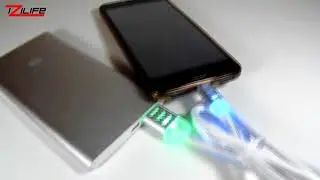 Кабель USB для зарядки  1m Sparkle LED V8 USB Cable  WHITE / BestPrice