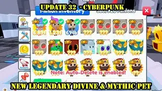 UPDATE 32  - Cyberpunk Area New Legendary Divine & Mythic Pet - Minion Simulator ROBLOX Indonesia