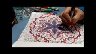 Timelapsed Mandala Coloring Page