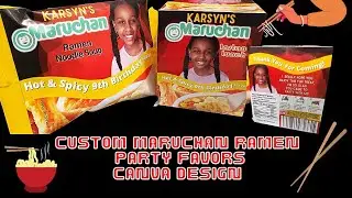 How to Make Custom Ramen Party Favors in Canva Tutorial & Assembly