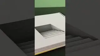 Optical illusion | Hole & Stairs - Anamorphic Mind Blowing Depth Effect #illusion #art #anamorphic