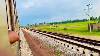 Beautiful sunset scenery from Train | Village Views & Golden Sun 🌄🚂 #Sunset #TrainJourney #viral