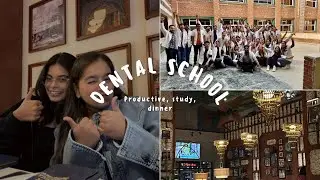 Study Vlog | dental school, productive, dinner, scribbling day