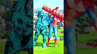 GTA V : SPIDEY BECOME A MONSTER #shorts #modsgta5