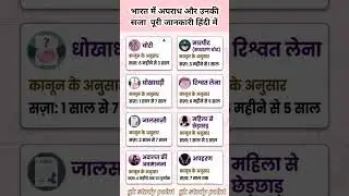 भारत में अपराध और उसकी सजा | 😱👈 Crime and punishment in India #shorts #gk #trending #ytshorts #viral