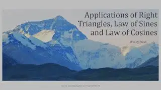 Applications using Right Triangles, the Laws of Sine and Cosine (10.2 Algebra/Trig 2e OpenStax) new