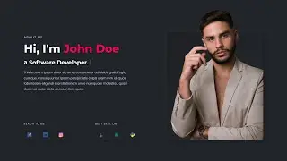 How to make a Responsive Landing Section for Portfolio using HTML and CSS