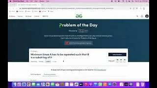 Problem Of The Day | 31st Jan 2023 | GeeksForGeeks | Java Soln using String | Google Interview Ques