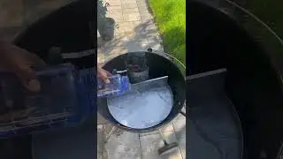 Super easy way to convert your Weber kettle into an offset smoker #weber #webergrill