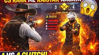 Raistar In CS Rank Match 🔥 1vs4 Legendary Clutch // VK Kartik ff.....