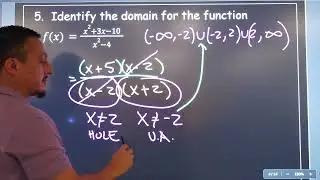 U2B Review #5 - Find the Domain of a rational function