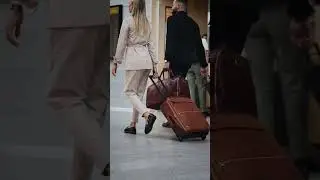 Voyager Leather Carry-on Bag with Wheels & Grand Leather Garment Bag