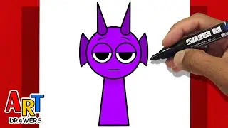 How To Draw Durple - INCREDIBOX SPRUNKI 💜💜💜 The best way ever 😍