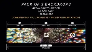 Neon Light Streaks Widescreen Pack Stock Motion Graphics