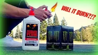 WHAT WILL HAPPEN IF YOU SET A CASE OF MONSTER ENERGY DRINKS ON FIRE???