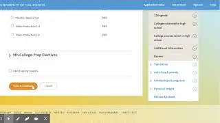 UC application - Academic History