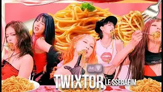 TWIXTOR CLIPS 4K LE SSERAFIM 'SPAGHETTI'  STUDIO CHOOM