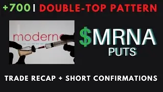 Using a Double-Top Pattern to short Moderna Stock!