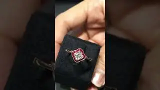 The Lilly Signature GIA Diamond and Ruby Engagement Ring in 18K Rose Gold