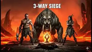 100,000 YA: LAVA SURGE! KORG Trapped by Rival Tribe & Smilodon!