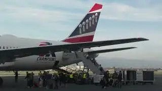 New England Patriots arrive in San Jose to prepare for Super Bowl LX against Seattle Seahawks