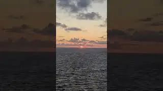 Midnight sunset in Norwegian Sea