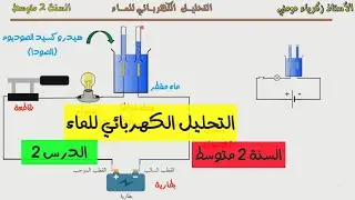 التحليل الكهربائي للماء السنة 2 متوسط (الدرس 2)
