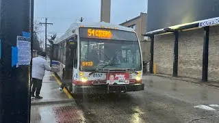 CTA Bus Ride 54 Cicero From Pensacola Terminal To 24th Place Terminal CTA Nova Bus Lfs 2015 #8157