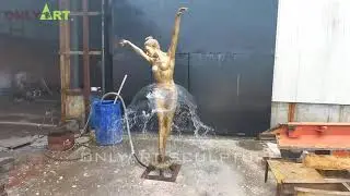 Life Size Bronze Dancing Ballerina Girl Fountain for Garden Decor Custom Made for American Client