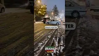 Accident in snow |winter in Iran 2025  #iranroad #car #Iran2025