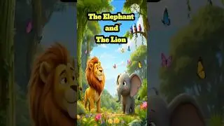 The Elephant and the Lion /A Short Moral Story for Kids/Real Strength is Helping Others/Hibafunzone