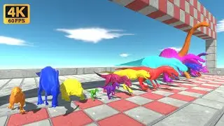 1.2 Size Neon Dinosaurs Speed Race - Animal Revolt Battle Simulator