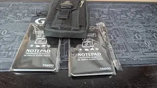 EDC 6 Pcs Waterproof Notebook Set with pouch.
