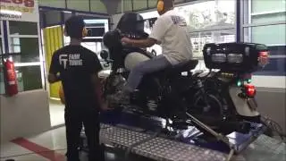 Dyno RunHarley davidson FLHTP At Farm Tuning Mainline Dynolog Dynamometer