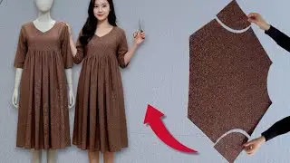 ✅ WOW ✂️So Easy Method Pattern Trendy Dress Cut and Sew✂️Sewing Secret Stylish Dress Sewing Tutorial
