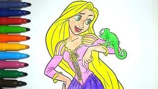 Disney's Princess Rapunzel Coloring Sheet Tangled Coloring Pages Pascal the Chameleon