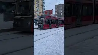 Two line 3 trams