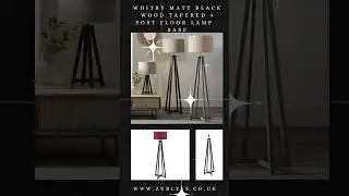 Whitby Matt Black Wood Tapered 4 Post Floor Lamp Base now reduced!!!