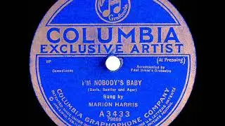 1921 Marion Harris - I&rsquo;m Nobody&rsquo;s Baby