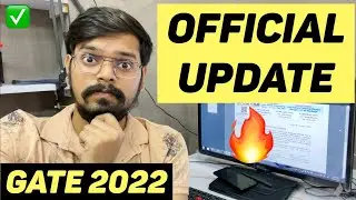 ✅ OFFICIAL UPDATE by GATE 2022 IITKGP (Letter)