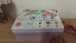 шкатулка ручной работы в стиле крейзи /box handmadein crazy style