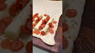 Stuffed Pepperoni Bread        Recipe: cookingintheyard.com #pizza #snacks #food #easyrecipe
