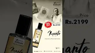 Zorain pays a tribute to MANTO. With vibrant notes of Patchouli, Tonka beans and benzoin. #zorain
