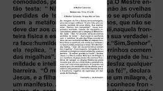 A Mulher Canan&eacute;ia. JESUS em Mateus cap. 15 vs. 21 a 28.F&eacute; que N&atilde;o se Cala