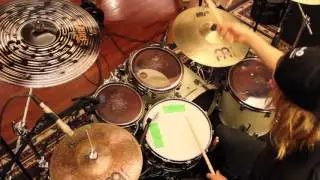 Paul Wandtke in the studio tracking drums for his new band Bedlem